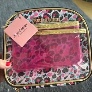Juicy Couture Pink and Gold Leopard Print Bag